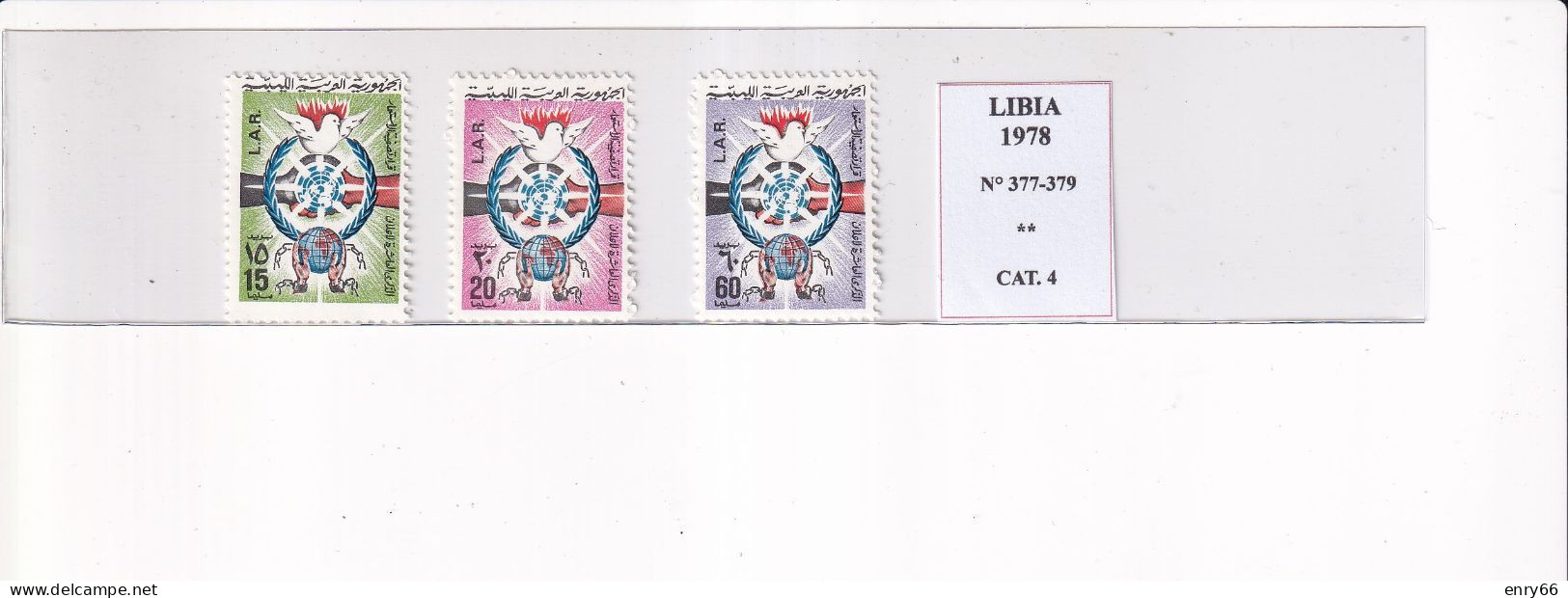 LIBIA 1978 N°377-379 MNH - Libia