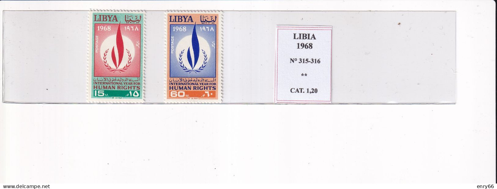 LIBIA 1968 N°315-316 MNH - Libia