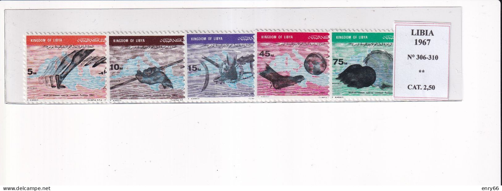 LIBIA 1967 N°306-310 MNH - Libia