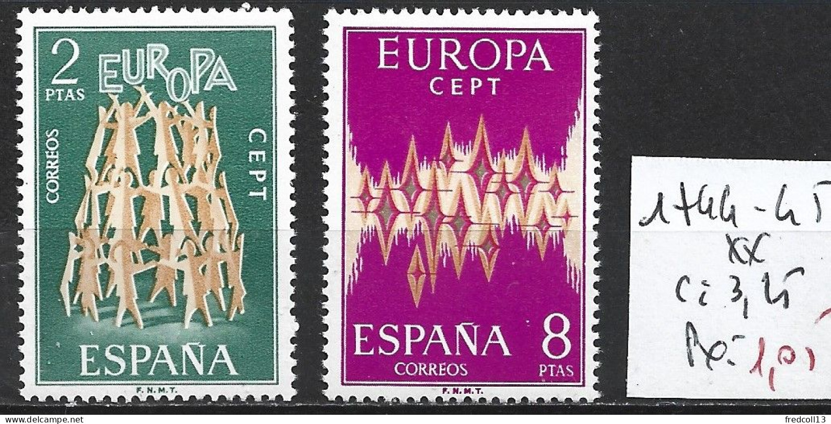 ESPAGNE 1744-45 ** Côte 3.25 € - 1972