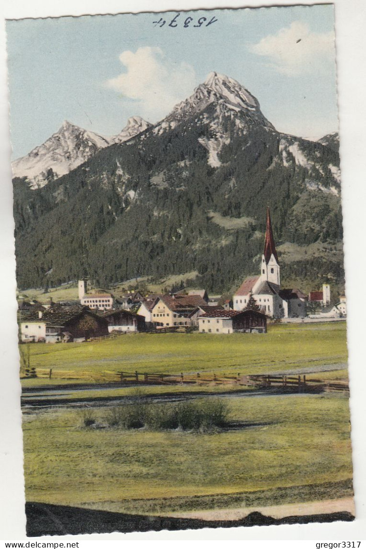 E2171) REUTTE Mit Gernspitze  - Tirol - Alte Farbfoto AK - Brücke - Kirche Häuser TOP ! - Reutte