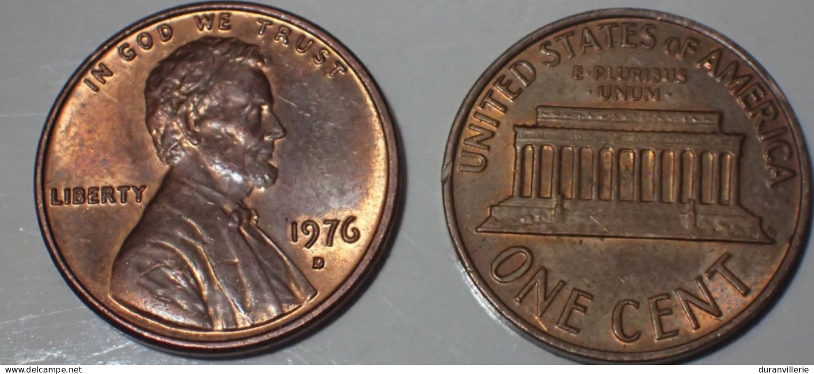 USA - America UNITED STATES - USA - ONE CENT 1976 D (denver) - LINCOLN - 1959-…: Lincoln, Memorial Reverse