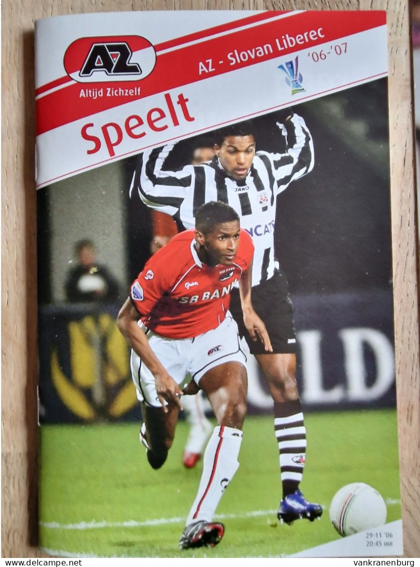 Programme AZ Alkmaar - Slovan Liberec - 29.11.2006 - UEFA Cup - Football Soccer Fussball Calcio Programm - Livres