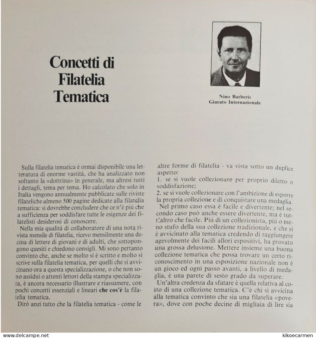 Esposizione Mazionale Filatelia Tematica 1984 PESCARA 84 Mondiale Italia 85 Regolamento BARBERIS Concetti D'Annunzio - Expositions Philatéliques