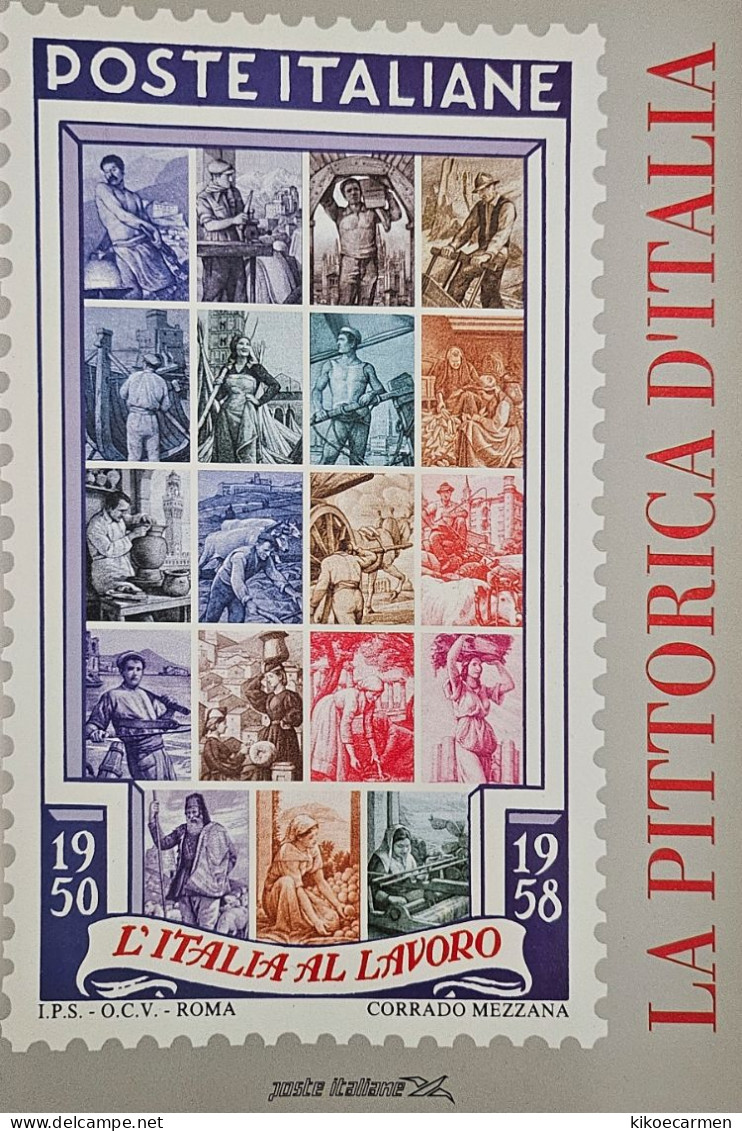 LA PITTORICA D'ITALIA Corrado Mezzana Italia Al Lavoro 1991, 80 PAGES On 40 B/w Photocopies - Philately And Postal History