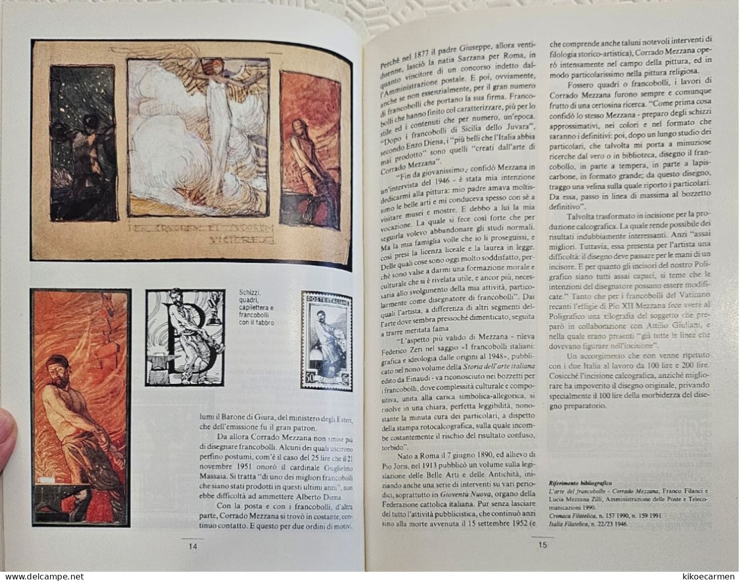 LA PITTORICA D'ITALIA Corrado Mezzana Italia Al Lavoro 1991, 80 PAGES On 40 B/w Photocopies - Filatelia E Historia De Correos