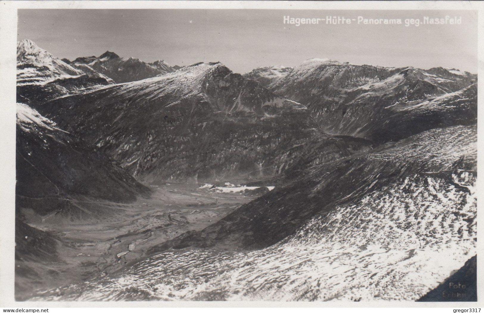 E2205)  HAGENER HÜTTE - Panorama Geg. Nassfeld -  Mallnitz - Alte FOTO AK - Mallnitz