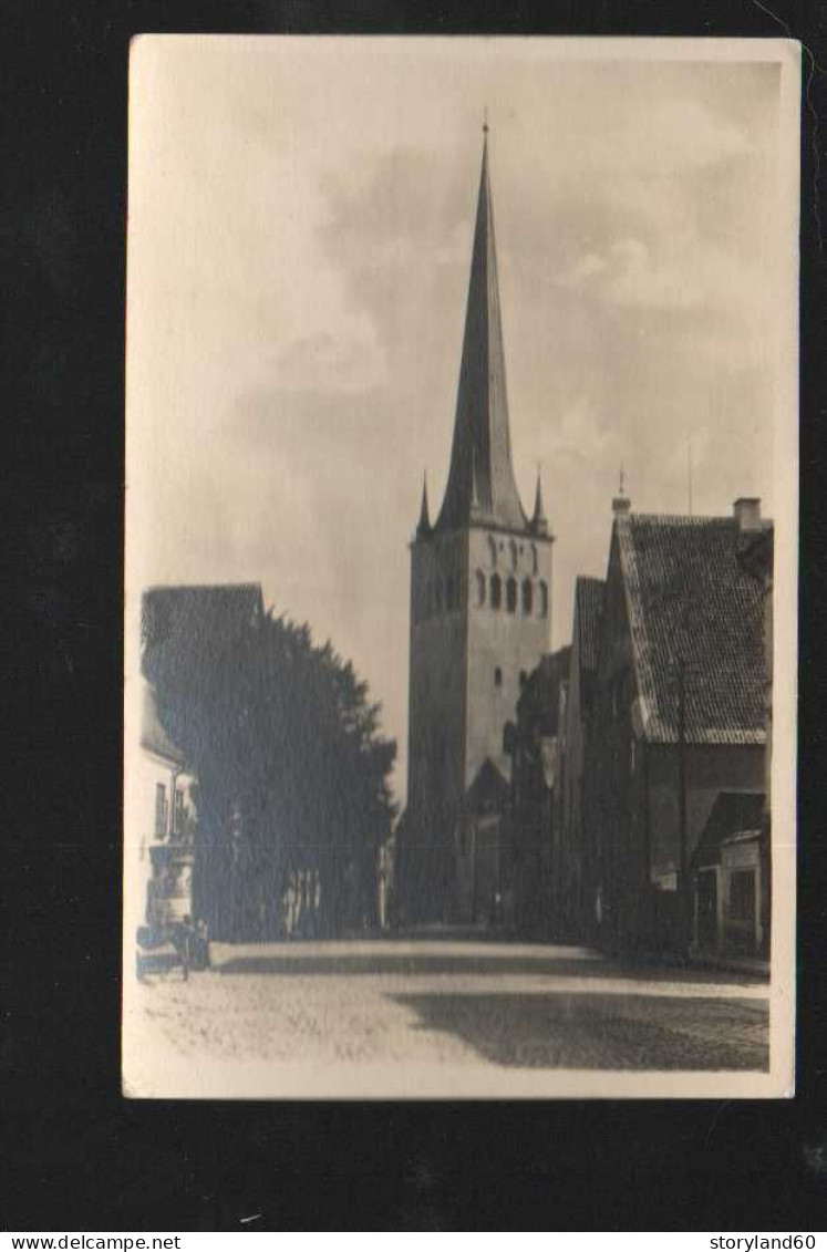 Cpa Tallinn église Saint Olaf Genre Carte Photo , Colonne Type Morris - Estonie