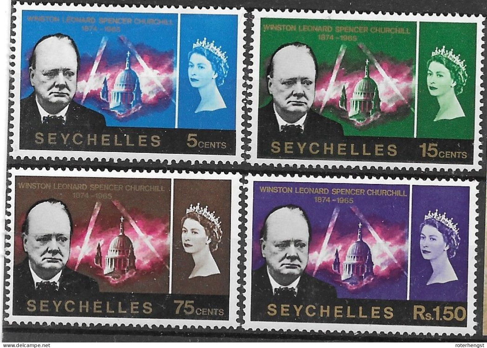 New Hewbrides 1966 Mh * Churchill Set - Seychellen (...-1976)