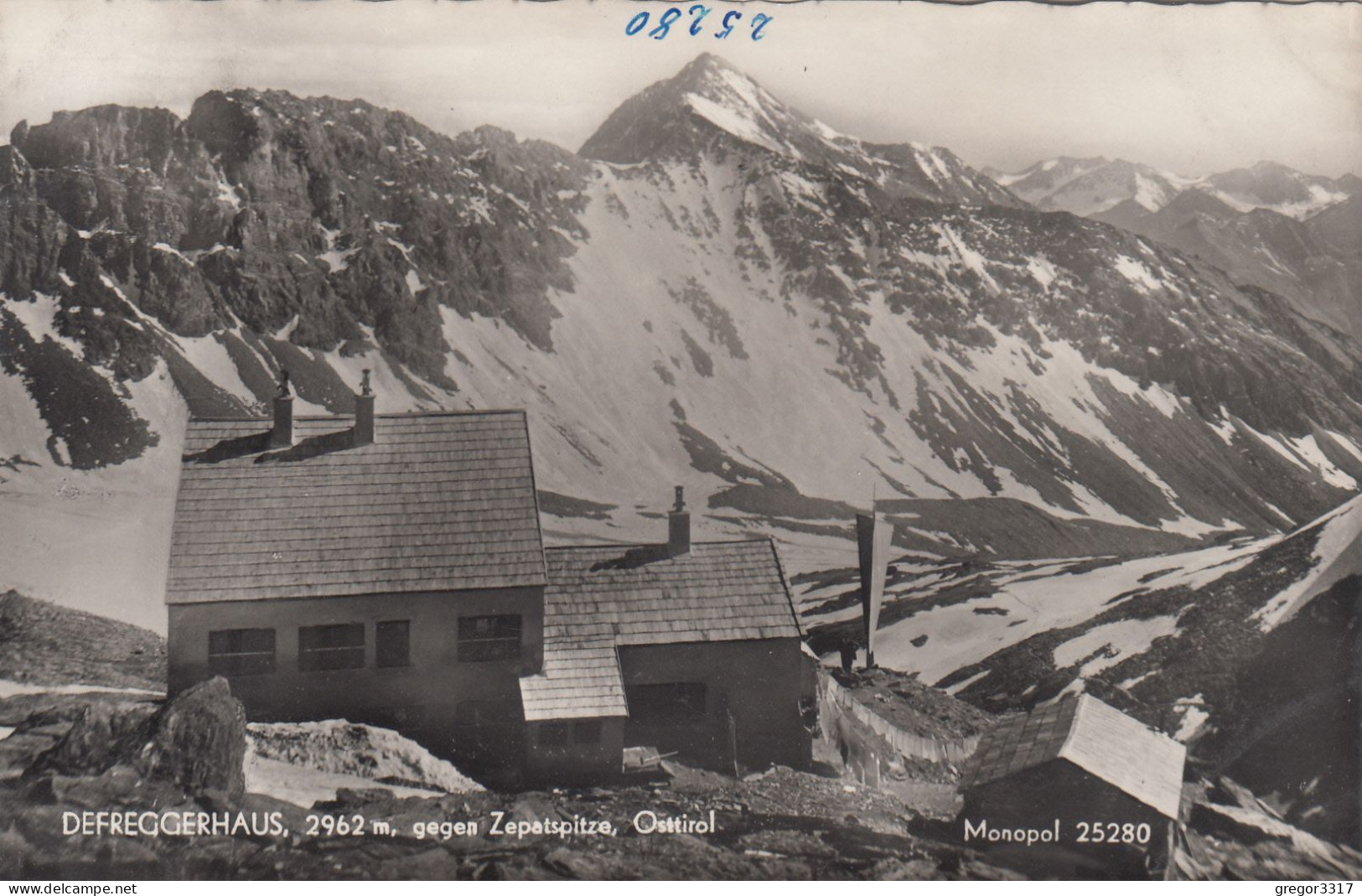 E2214) Defereggental 2962m Gegen Zepattspitze - Osttirol - Schöne S/W FOTO AK - Osttirol - Defereggental