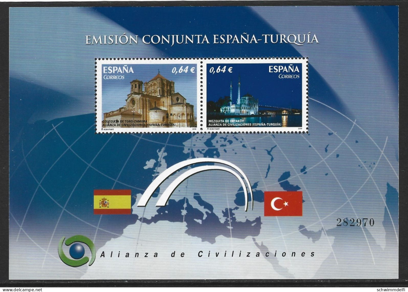 SPANIEN - ESPAÑA - 2010 - GEMEINSCHAFTSAUSGABE - TUERKEI - SPANIEN - EMISIÓN CONJUNTO TURQUÍA - ESPAÑA - MNH - Blocs & Feuillets