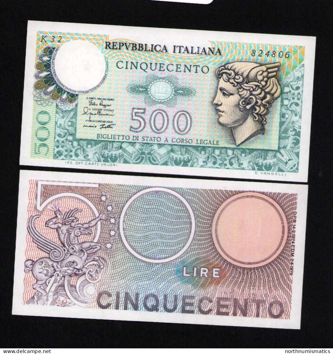 Italy Républic  Biglietto Di Stato  500 Lire - 500 Lire