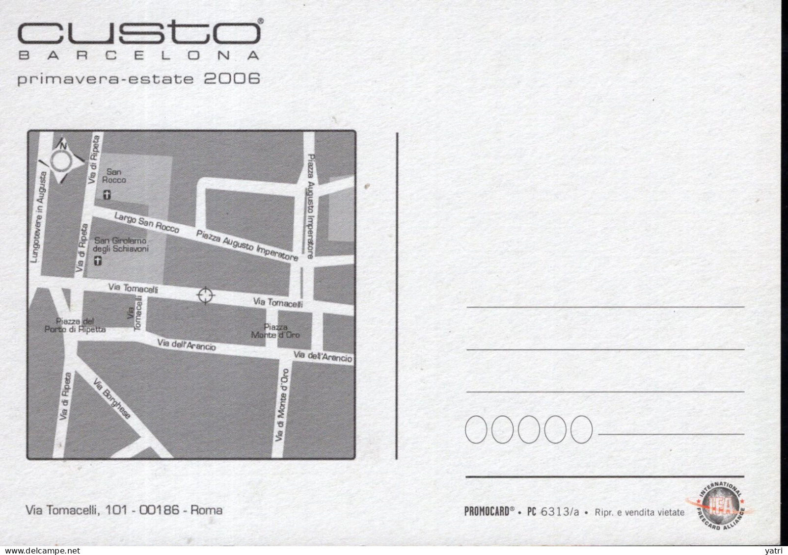 Cartolina Pubblicitaria CUSTO Barcellona - Promocard N. 6313/a - Mode
