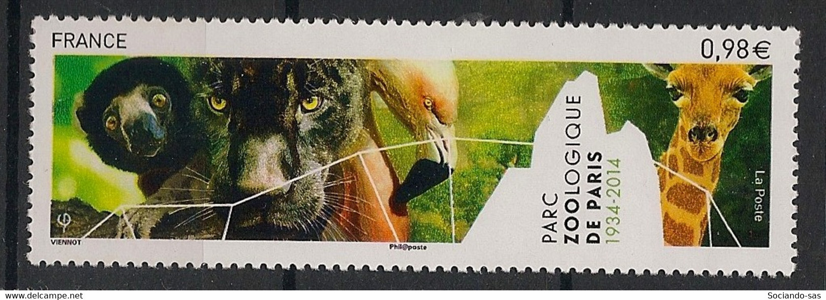 FRANCE - 2014 - N°YT. 4868 - Zoo De Paris - Neuf Luxe ** / MNH / Postfrisch - Fenicotteri