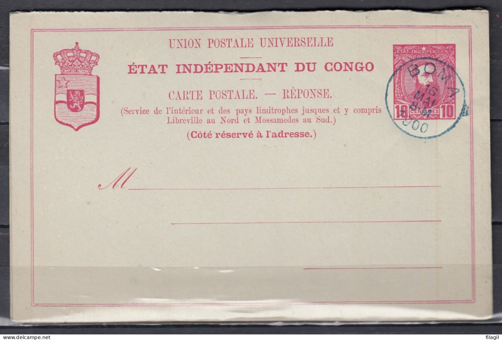 Union Postale Universelle Met Stempel Boma - Briefe U. Dokumente