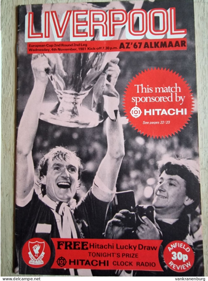 Programme Liverpool - AZ '67 Alkmaar - 4.11.1981 - European Cup 2 - Football Soccer Fussball Calcio Programm UEFA - Libros