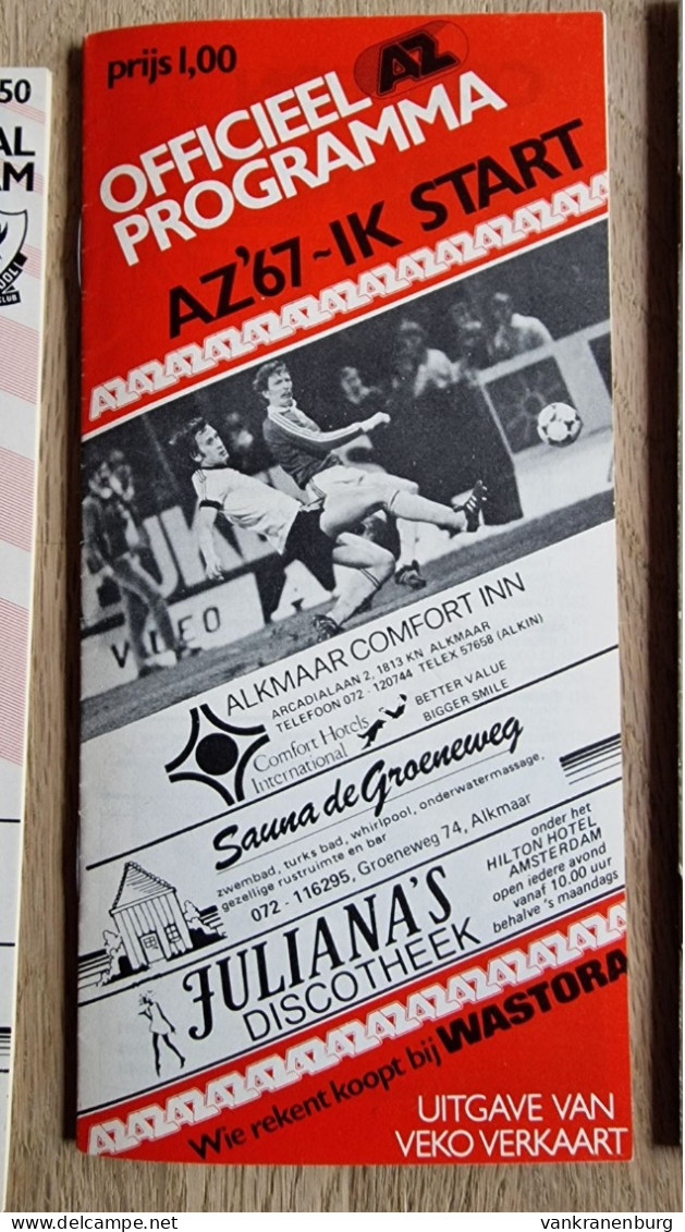 Programme AZ '67 Alkmaar - IK Start - 30.9.1981 - European Cup 1 - Football Soccer Fussball Calcio Programm UEFA - Bücher