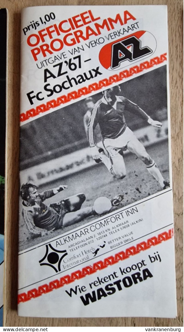 Programme AZ '67 Alkmaar - FC Sochaux - 22.4.1981 - UEFA Cup - Football Soccer Fussball Calcio Programm UEFA - Books