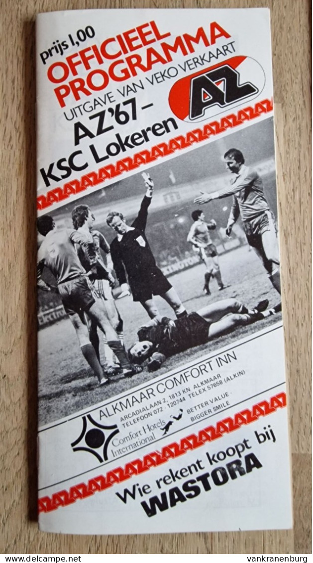 Programme AZ '67 Alkmaar - KSC Lokeren - 4.3.1981 - UEFA Cup - Football Soccer Fussball Calcio Programm UEFA - Bücher