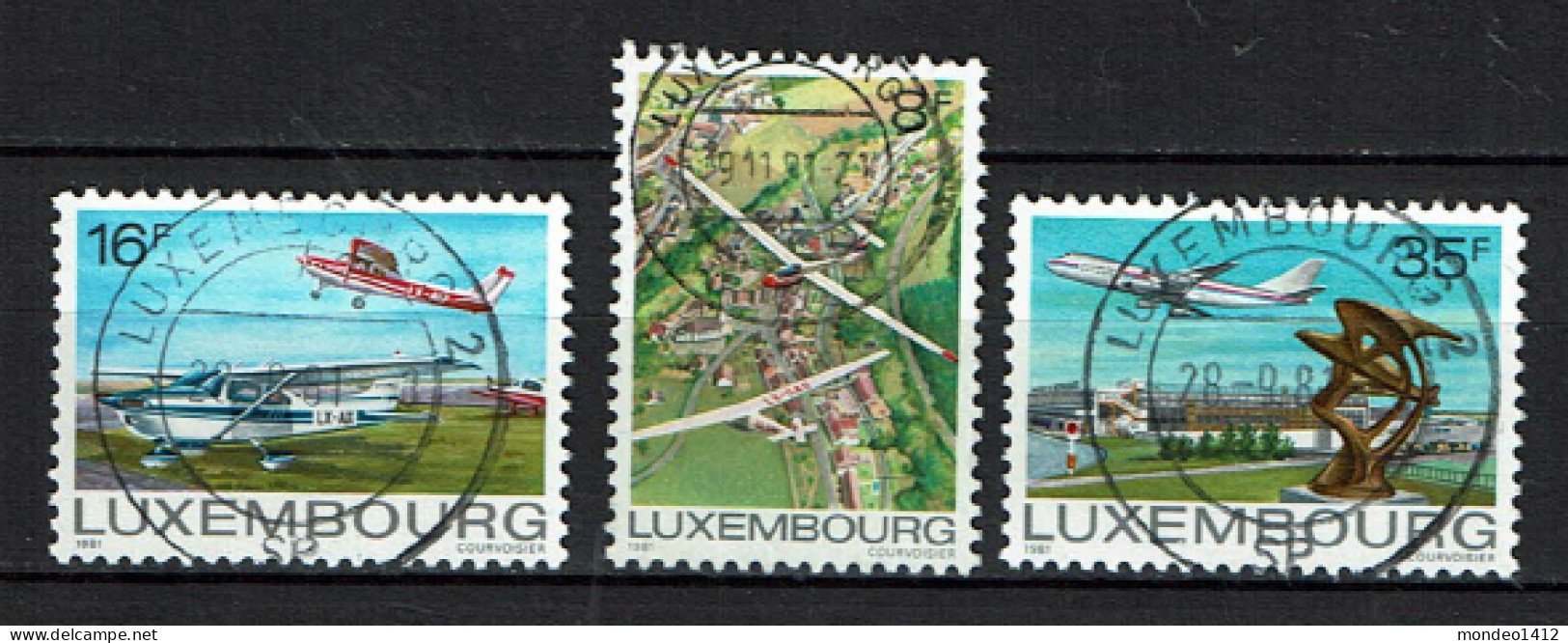 Luxembourg 1981 - YT 987/989 - Aviation, Airplanes, Luftfahrt - Gebruikt