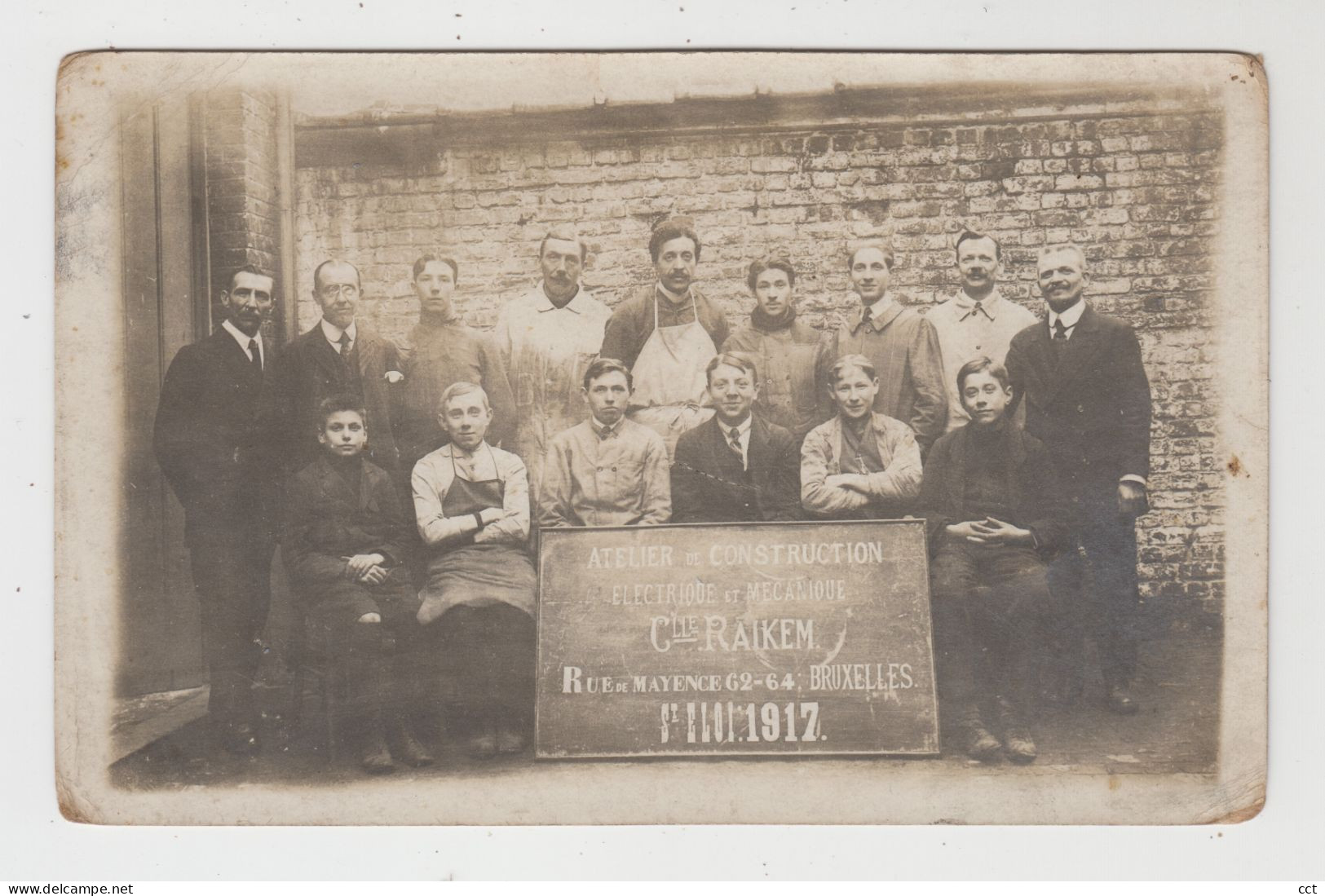 Molenbeek  CARTE PHOTO   Atelier De Construction  Raikem    Rue De Mayence  1917 - Molenbeek-St-Jean - St-Jans-Molenbeek