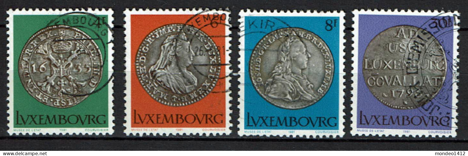 Luxembourg 1981 - YT 975/978 - Silver Coins, Monnaies, Münzen - Usati