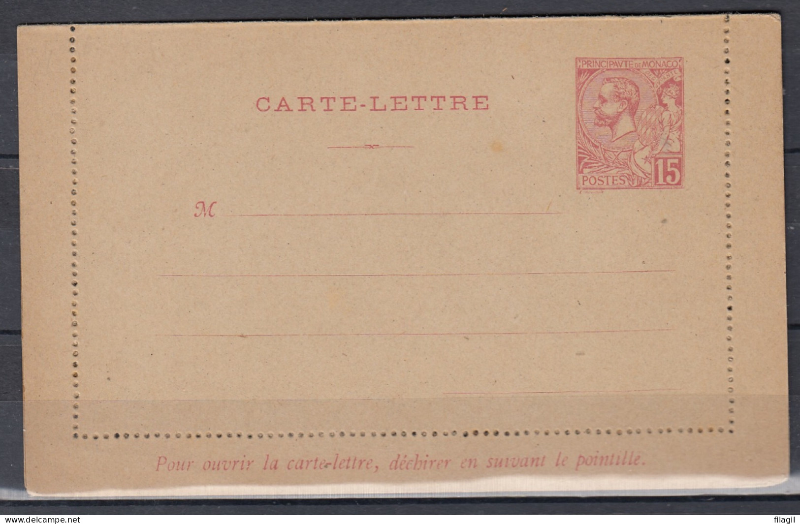 K4a Carte Lettre Principavte De Monaco (780) - Enteros  Postales
