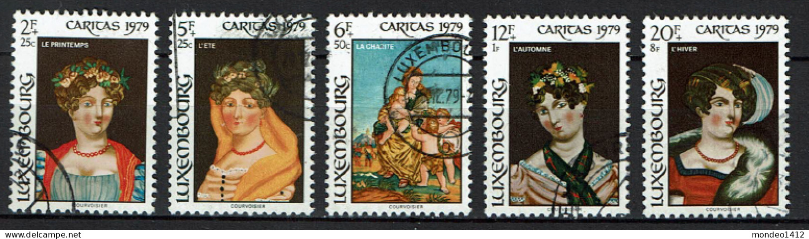 Luxembourg 1979 - YT 948/952 - Paintings Under Glass - Charity Issue - Used Stamps