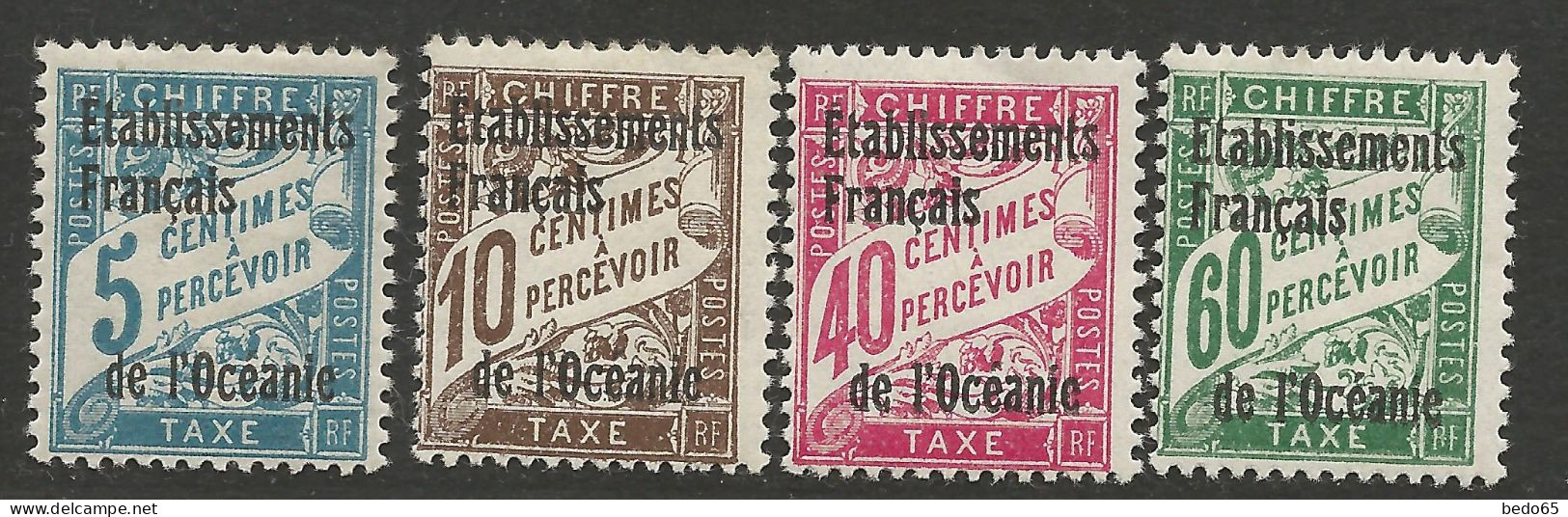 OCEANIE Taxe  N° 1 / 2 / 5 / 6 NEUF* CHARNIERE  / Hinge / MH - Timbres-taxe