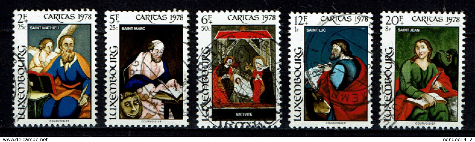 Luxembourg 1978 - YT 926/930 - Paintings Under Glass - Charity Issue - Oblitérés