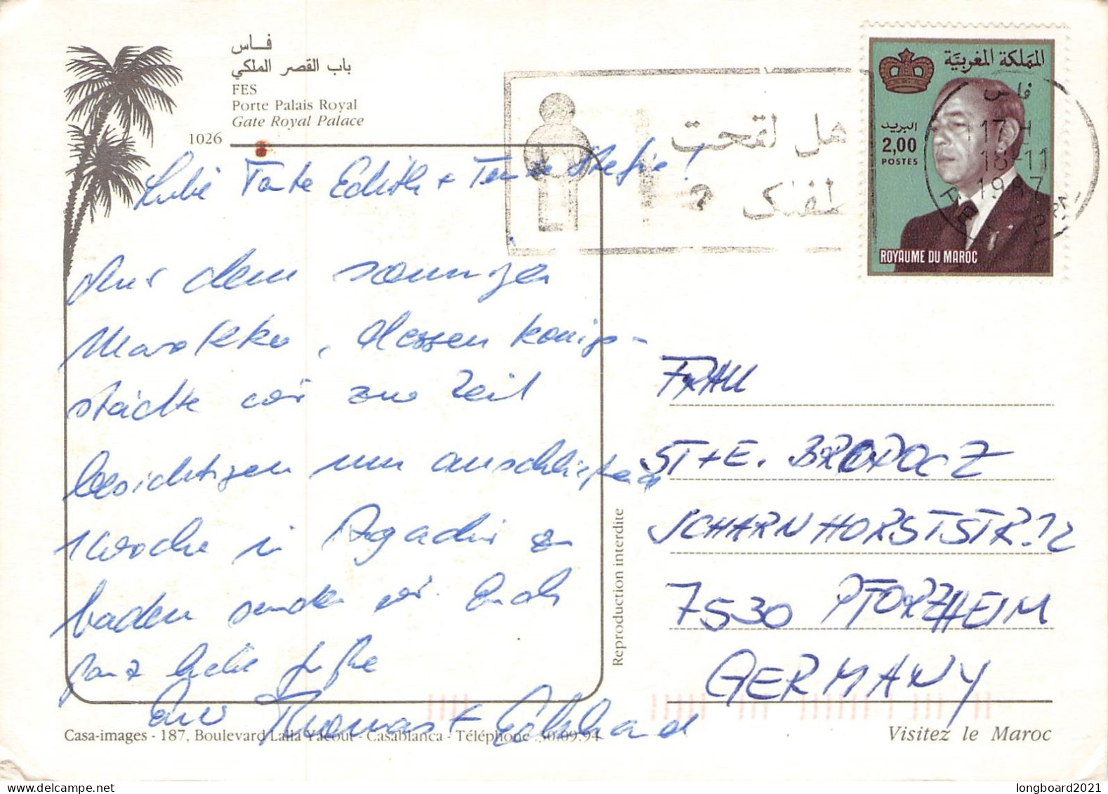 MOROCCO - PICTURE POSTCARD -PFORZHEIM/DE / 691 - Maroc (1956-...)