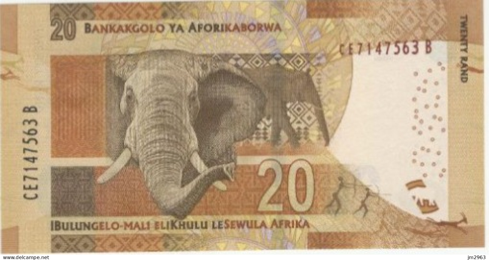 AFRIQUE DU SUD 20 RAND ND UNC  CE 7147563 B - Sudafrica