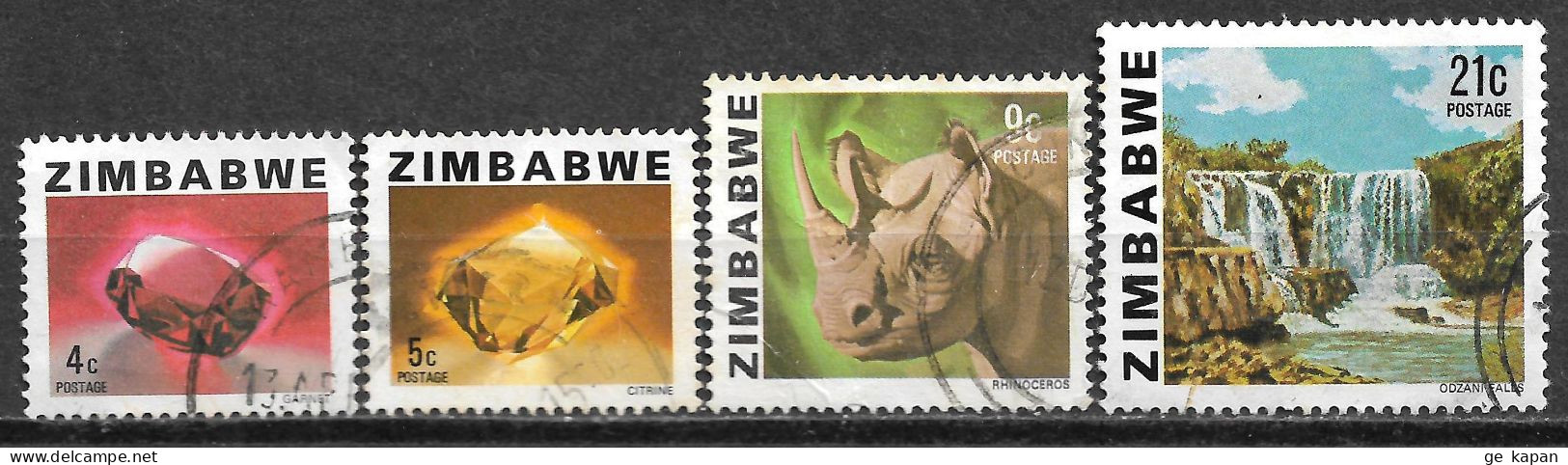 1980 ZIMBABWE Set Of 4 Used Stamps (Michel # 229,230,232,237) CV €1.70 - Zimbabwe (1980-...)