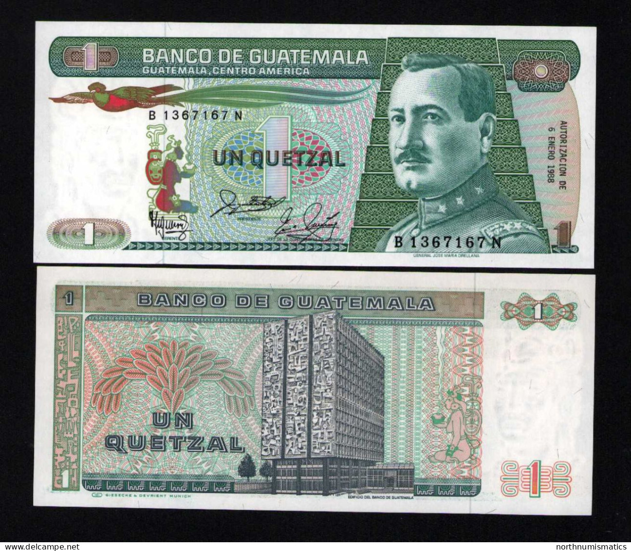 Guatemala 1 Quetzal 1986 Unc - Guatemala