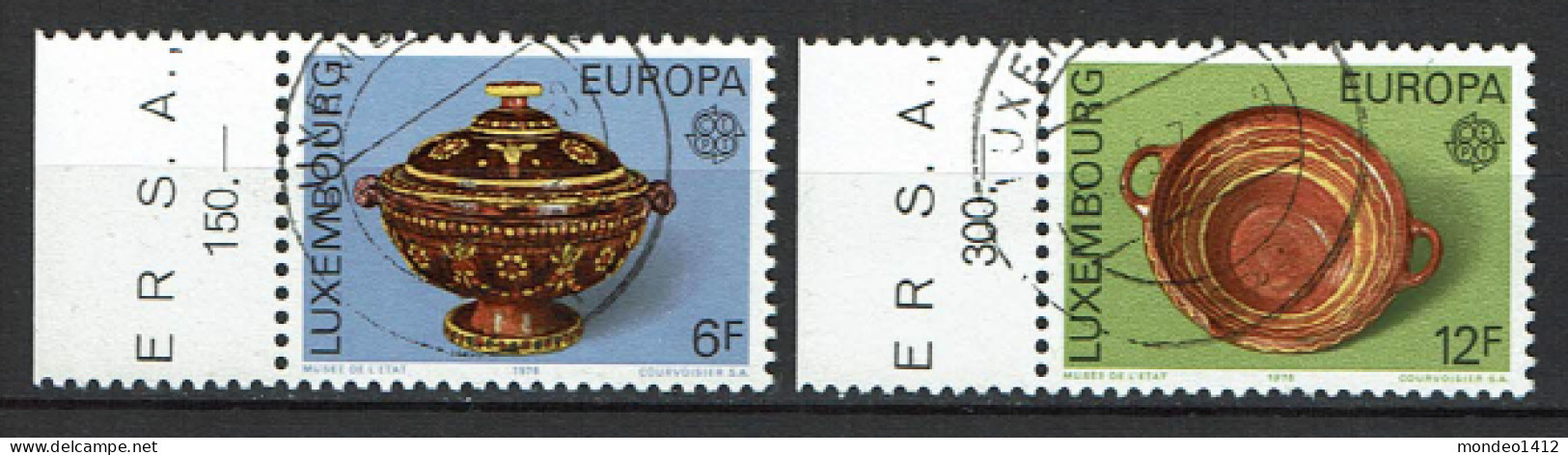 Luxembourg 1975 - YT 878/879 - EUROPA Stamps - Handicrafts, Oeuvres Artisanales - Oblitérés