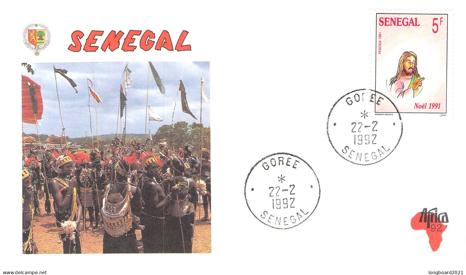 SENEGAL - SPECIAL COVER VISIT POPE JOHN PAUL II 1992 / 699 - Senegal (1960-...)