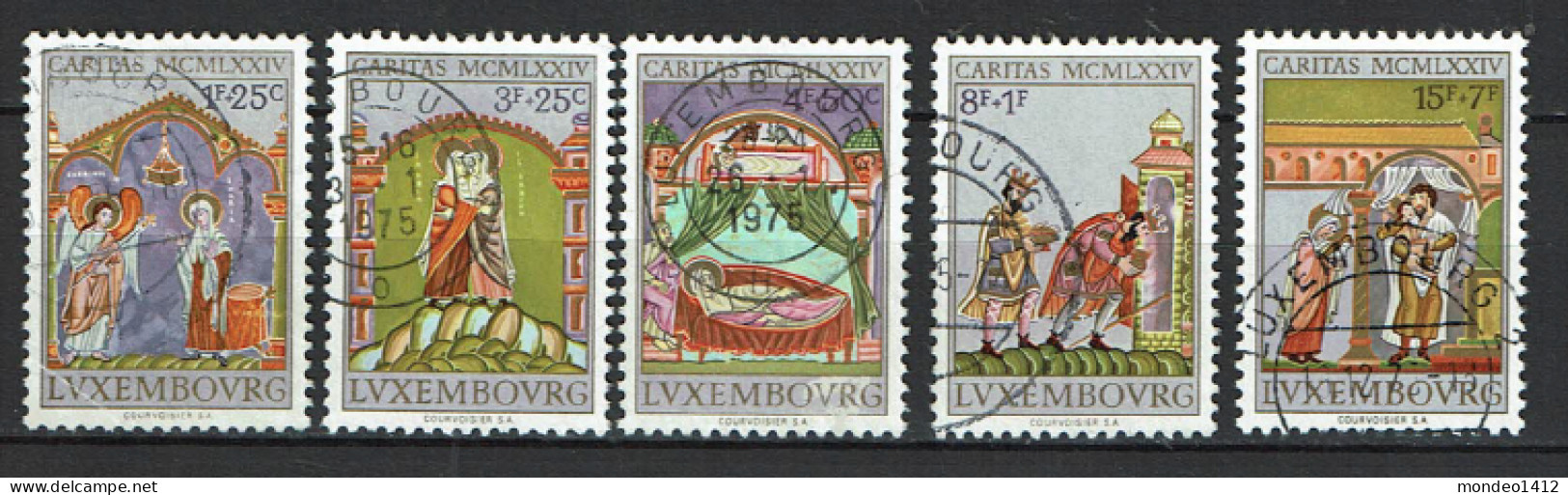 Luxembourg 1974 - YT 843/847 - Miniatures From Codex Aureus Epternacensis - Charity Issue - Oblitérés