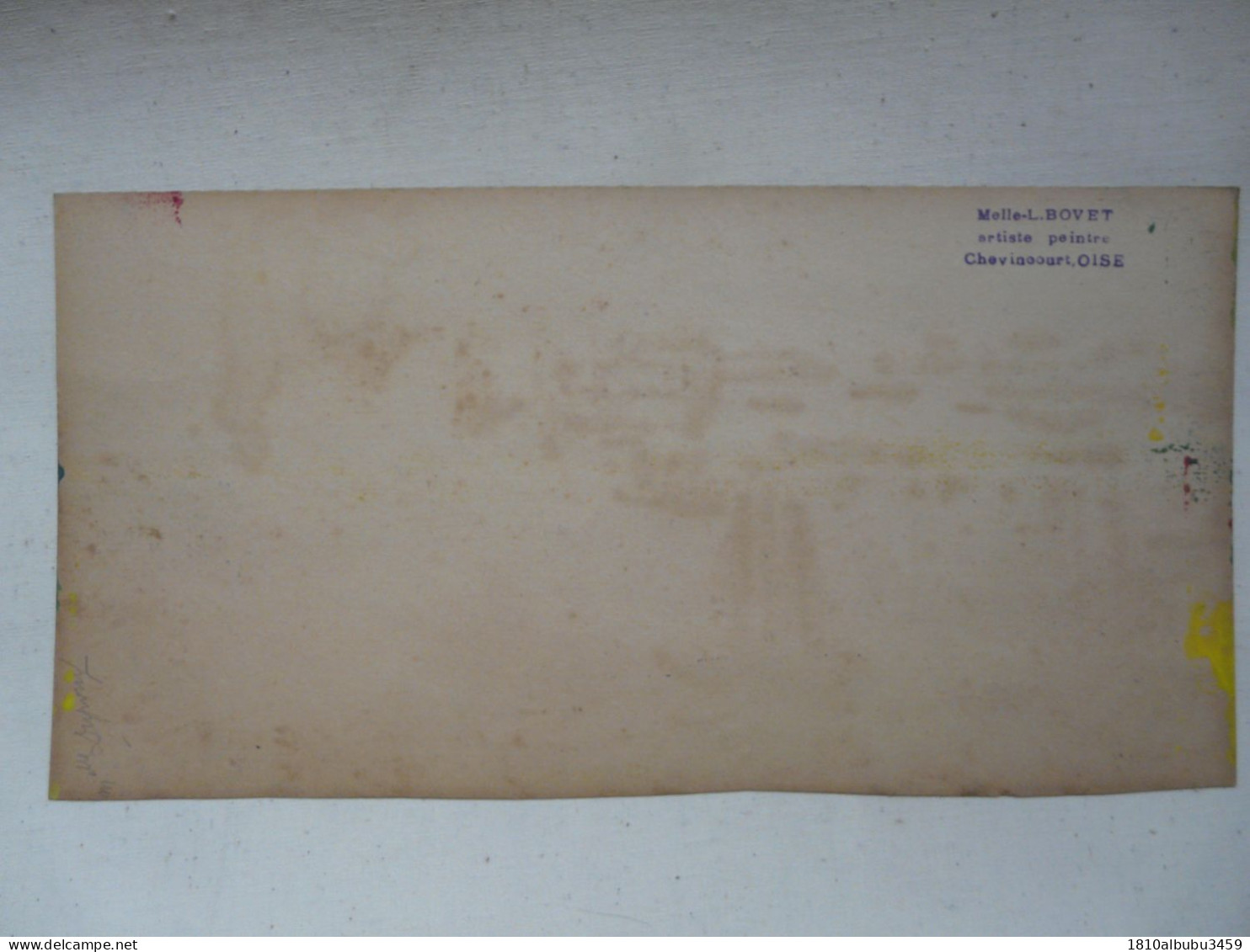 GOUACHE SUR CARTON De Louise BOVET (18 X 36 Cm) Signée, Estampillée Au Dos : EGYPTE - Radierungen