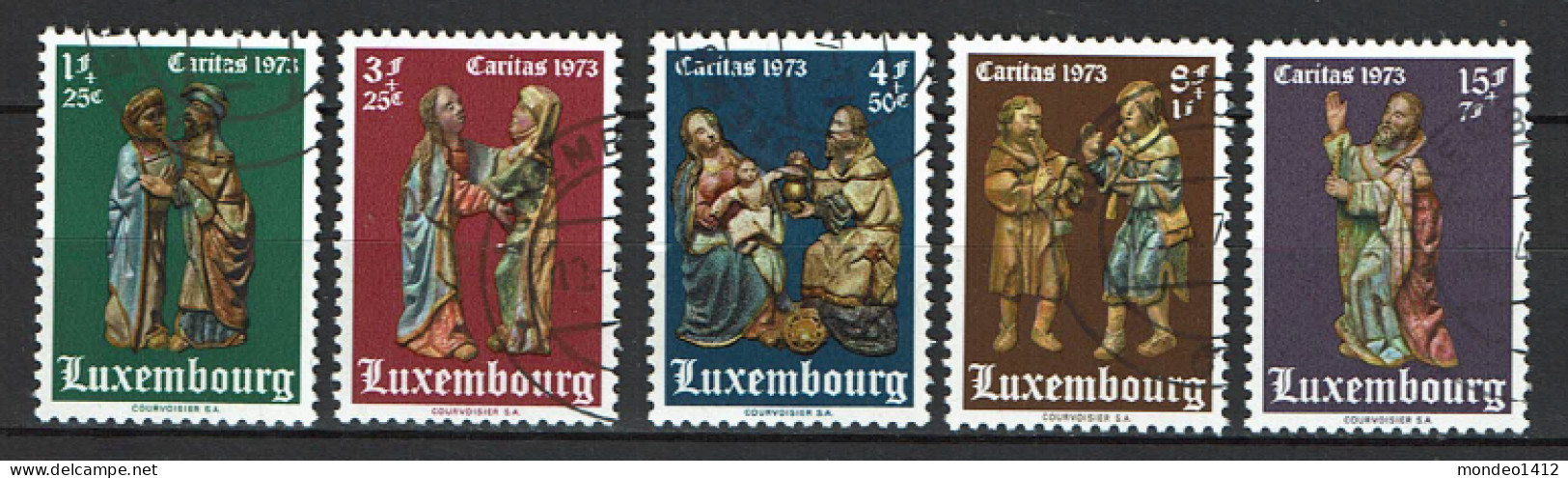 Luxembourg 1973 - YT 821/825 - Religious Statuettes - Charity Issue - Oblitérés