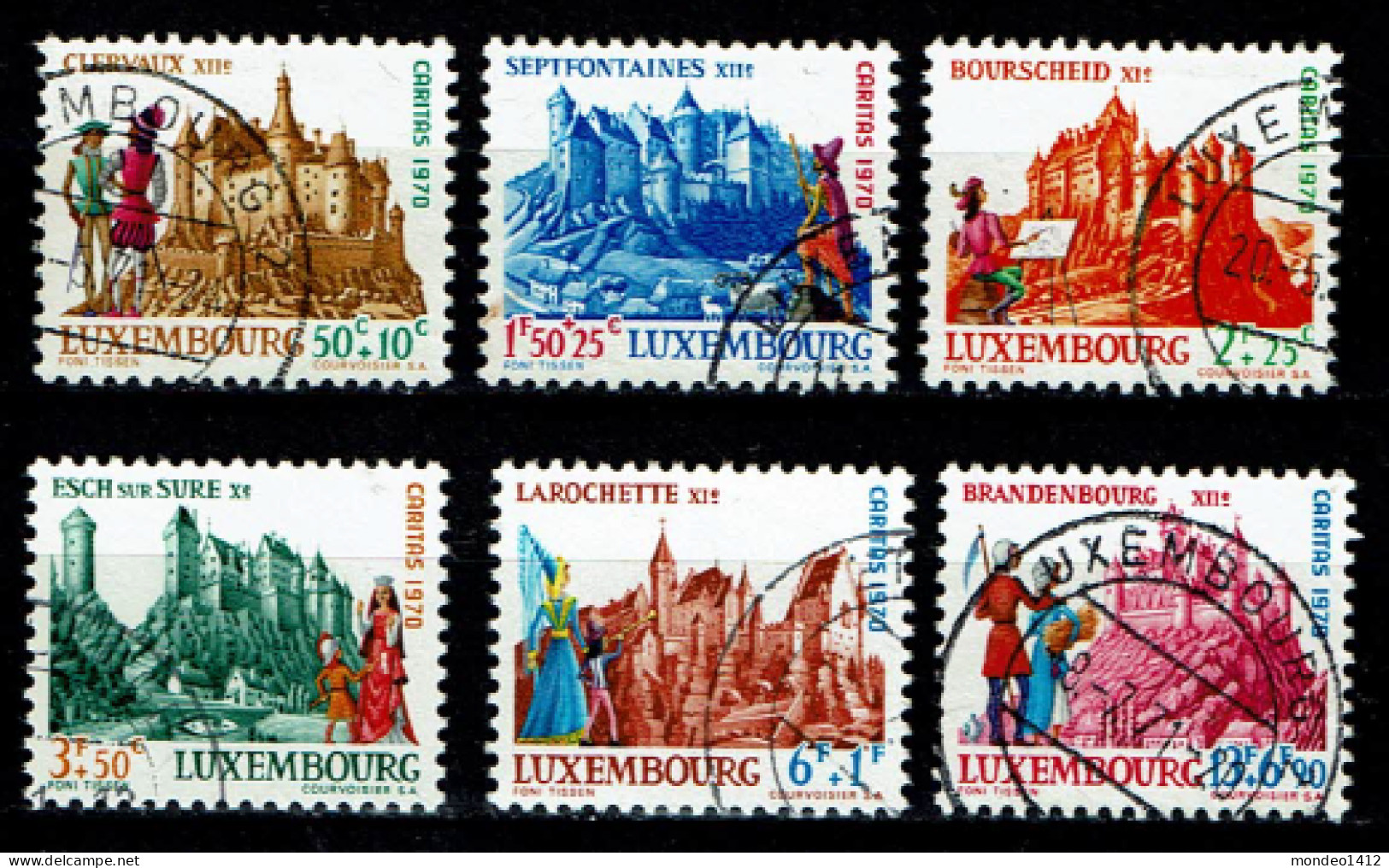 Luxembourg 1970 - YT 764/769 - Castles - Charity Issue, Demeures Féodales - Oblitérés