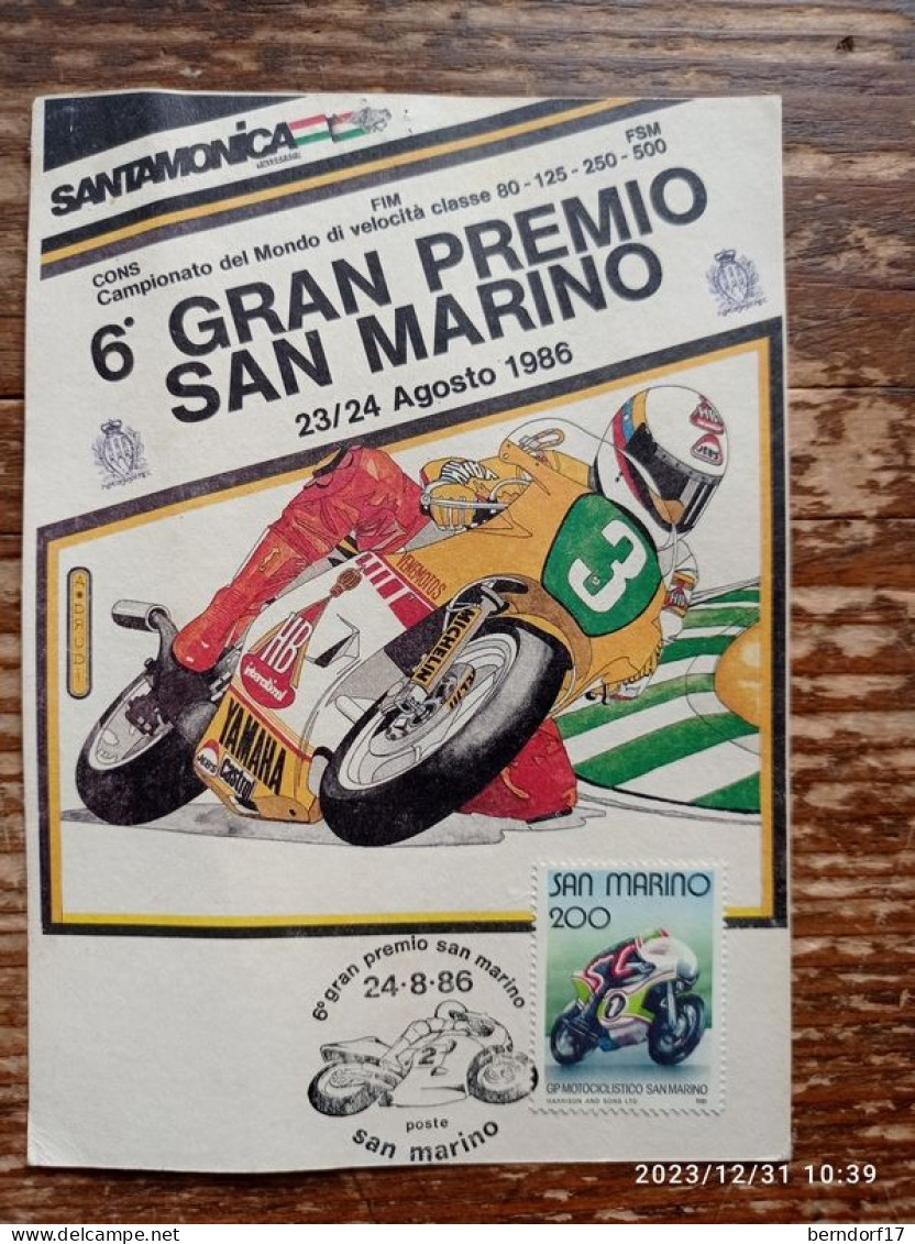 SAN MARINO 6° GRAN PREMIO 1986 - Automobile - F1