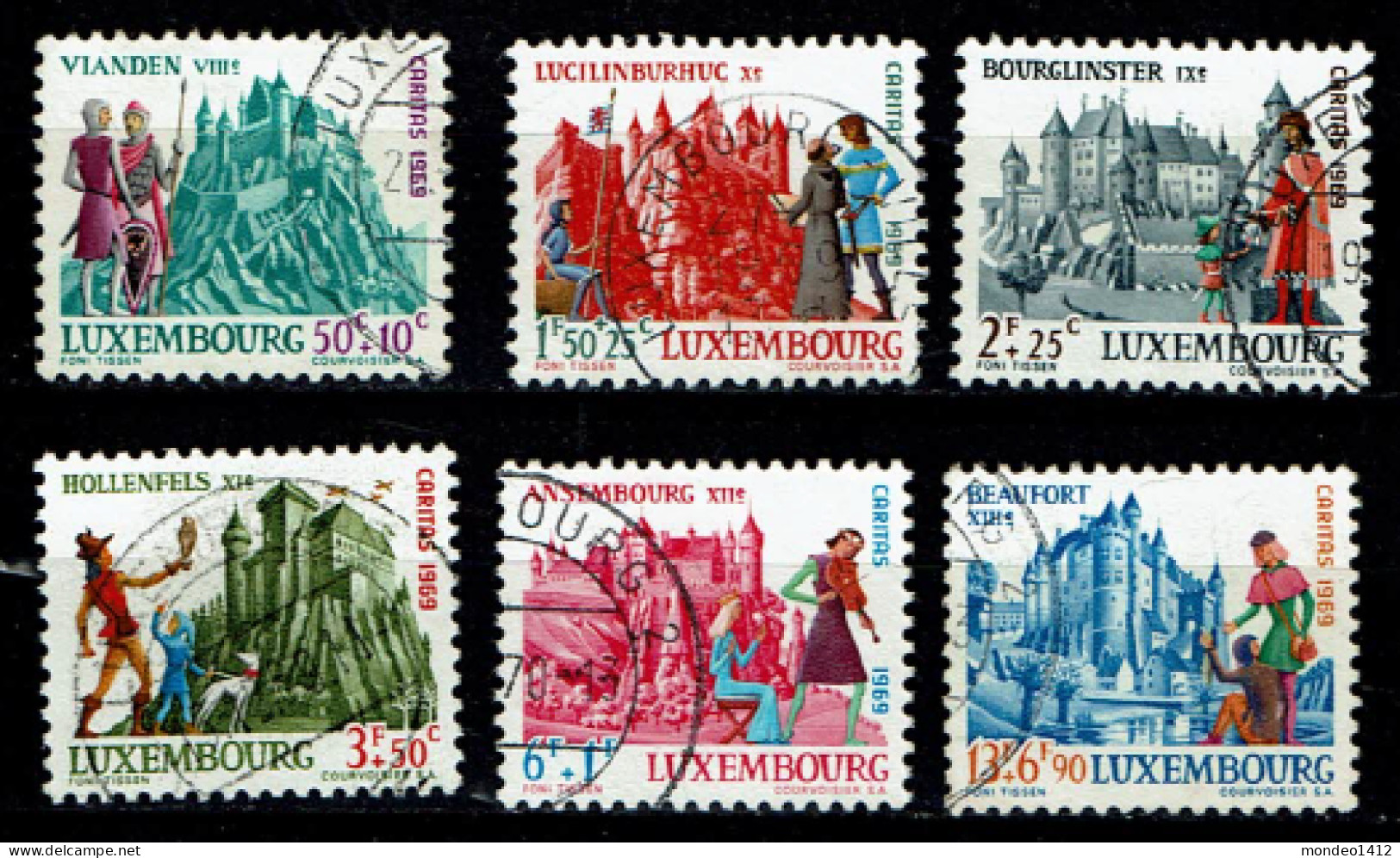 Luxembourg 1969 - YT 748/753 - Castles - Charity Issue, Demeures Féodales - Oblitérés