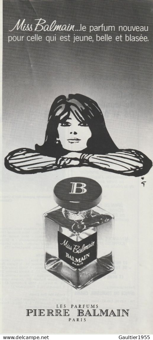 Publicité Papier - Advertising Paper - Miss Balmain De Balmain (demi Format) - Publicités Parfum (journaux)