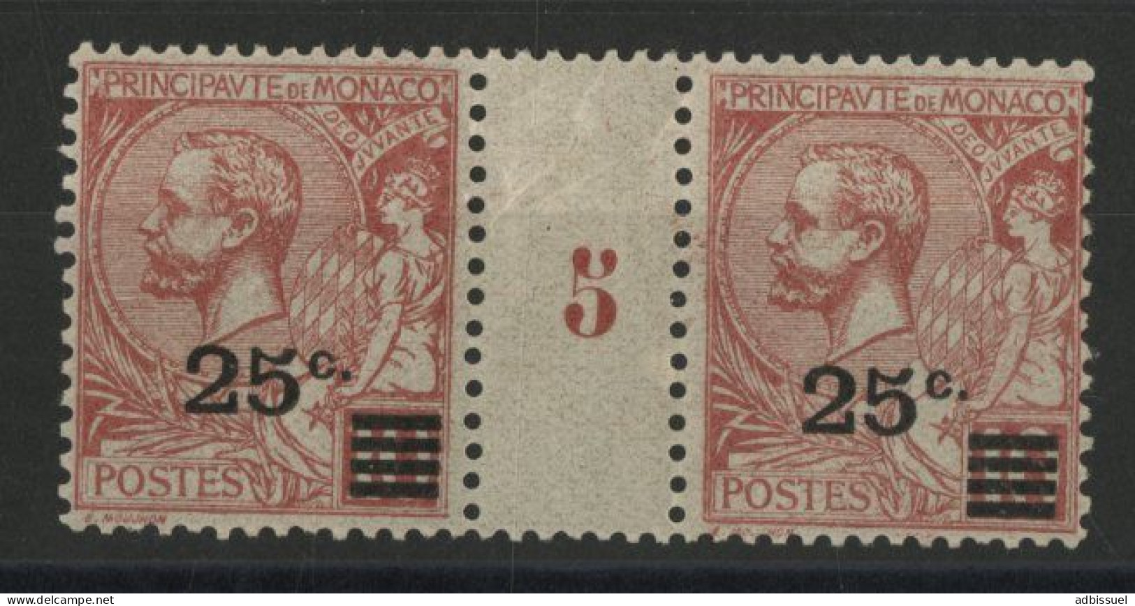 N° 52 PAIRE + MILLESIME "5" Neuf * (MH) Cote 18 € TB - Unused Stamps