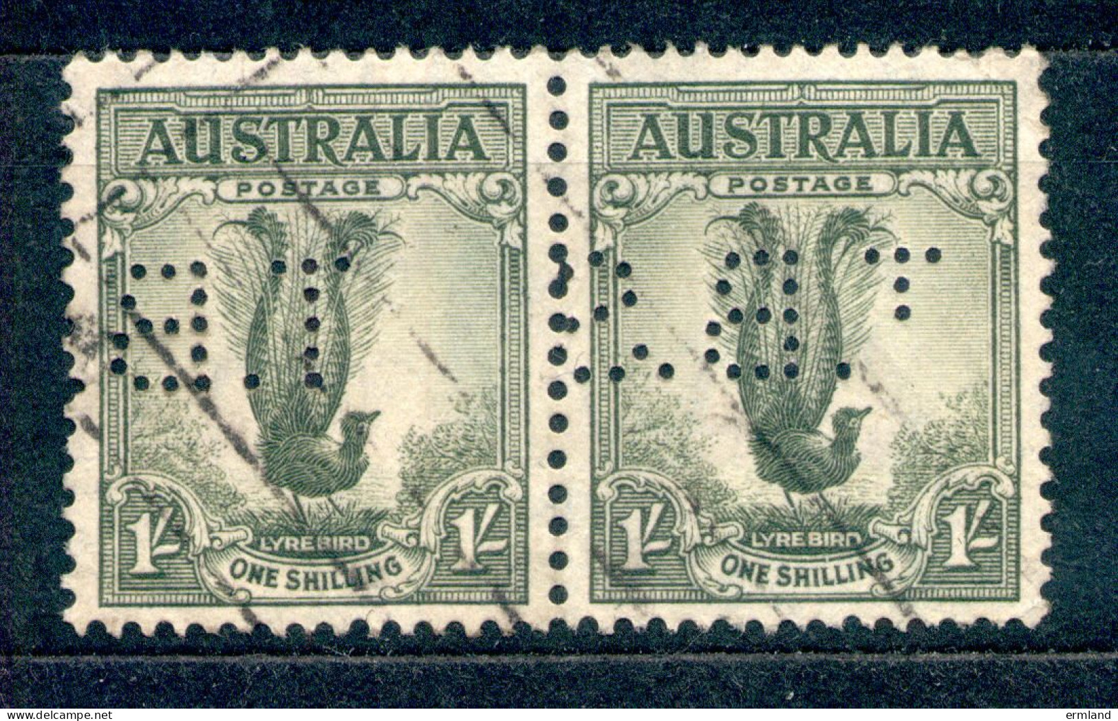 Australia Australien 1937 - Michel Nr. 148 C O Mit Perfin (Perforated Initials) - Gebraucht