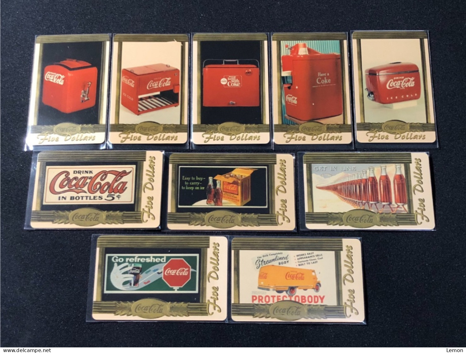 Mint USA UNITED STATES America Sprint Prepaid Telecard Phonecard, Coca Cola $5 Gold, Set Of 10 Mint Cards - Sprint