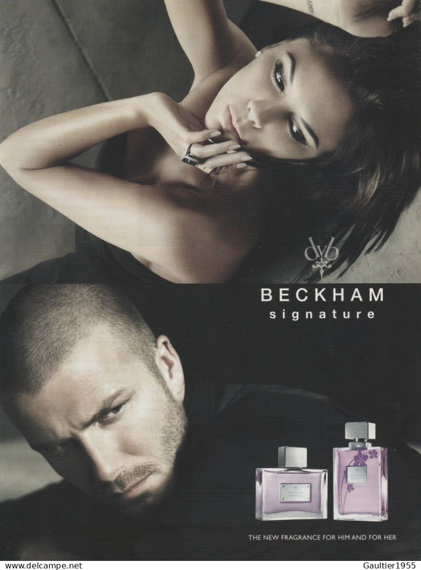 Publicité Papier - Advertising Paper - Parfums David Beckham - Werbung (Zeitschriften)