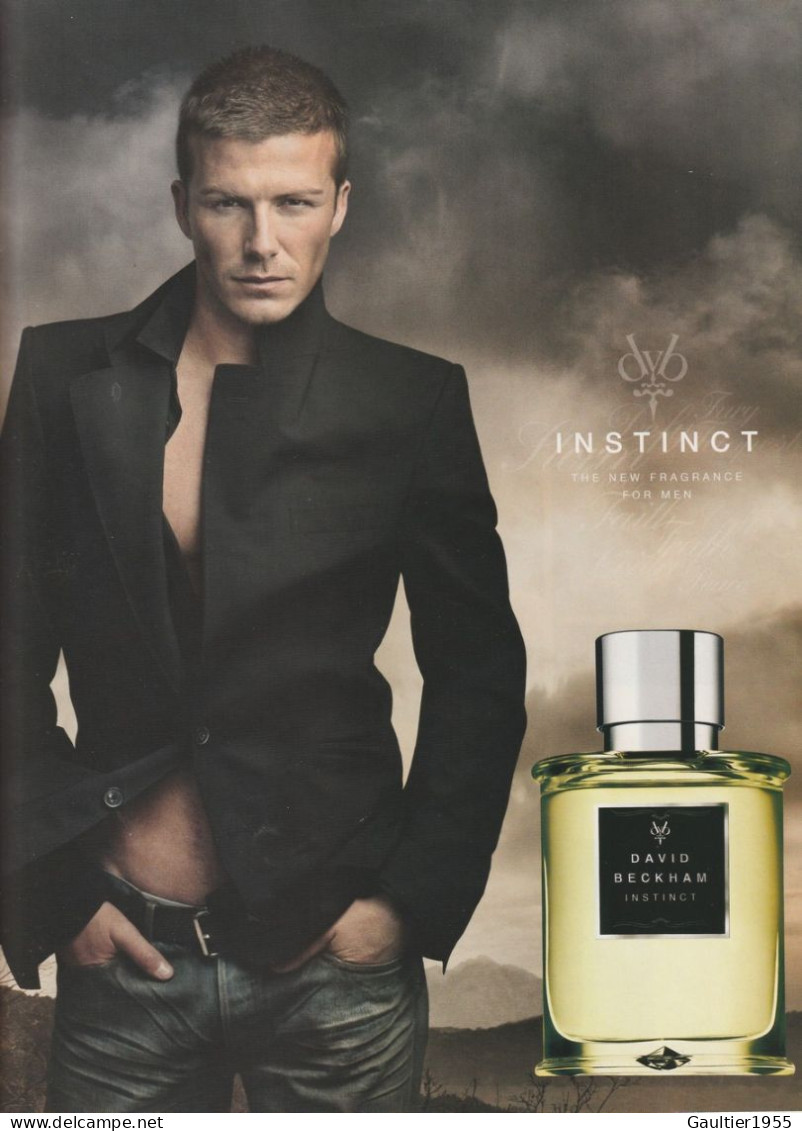 Publicité Papier - Advertising Paper - Instinct De David Beckham - Publicités Parfum (journaux)