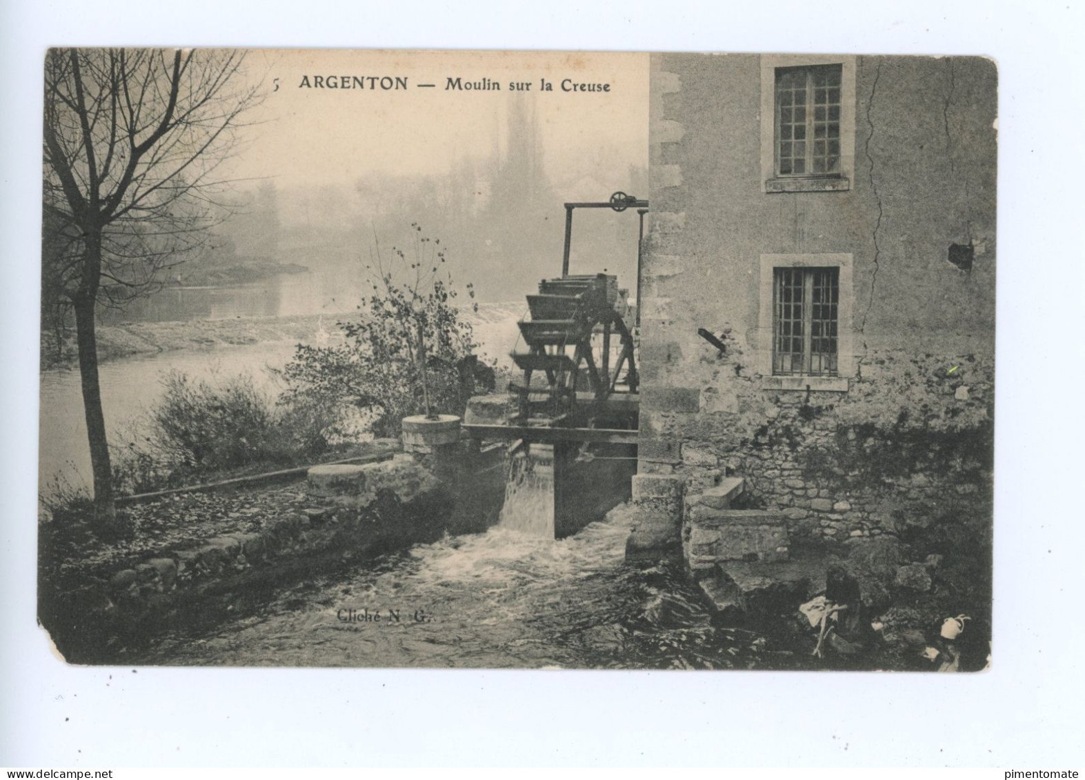 ARGENTON MOULIN SUR LA CREUSE ROUE A AUBE - Autres & Non Classés