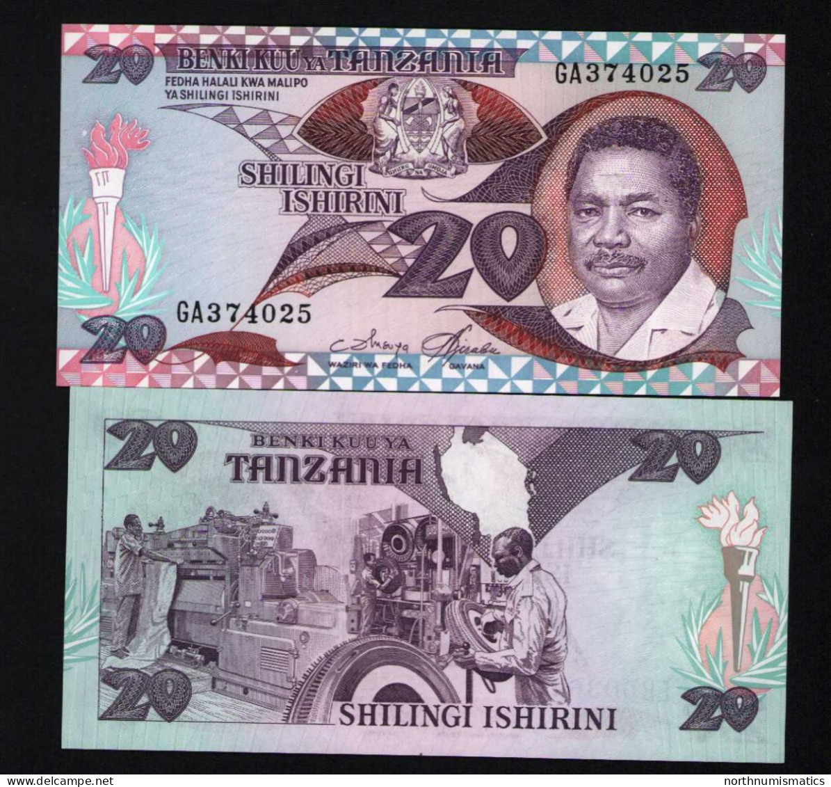 Tanzania 20 Shiling Unc - Tansania